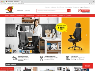 AJ Produkter project screen