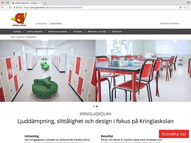 AJ Produkter project screen